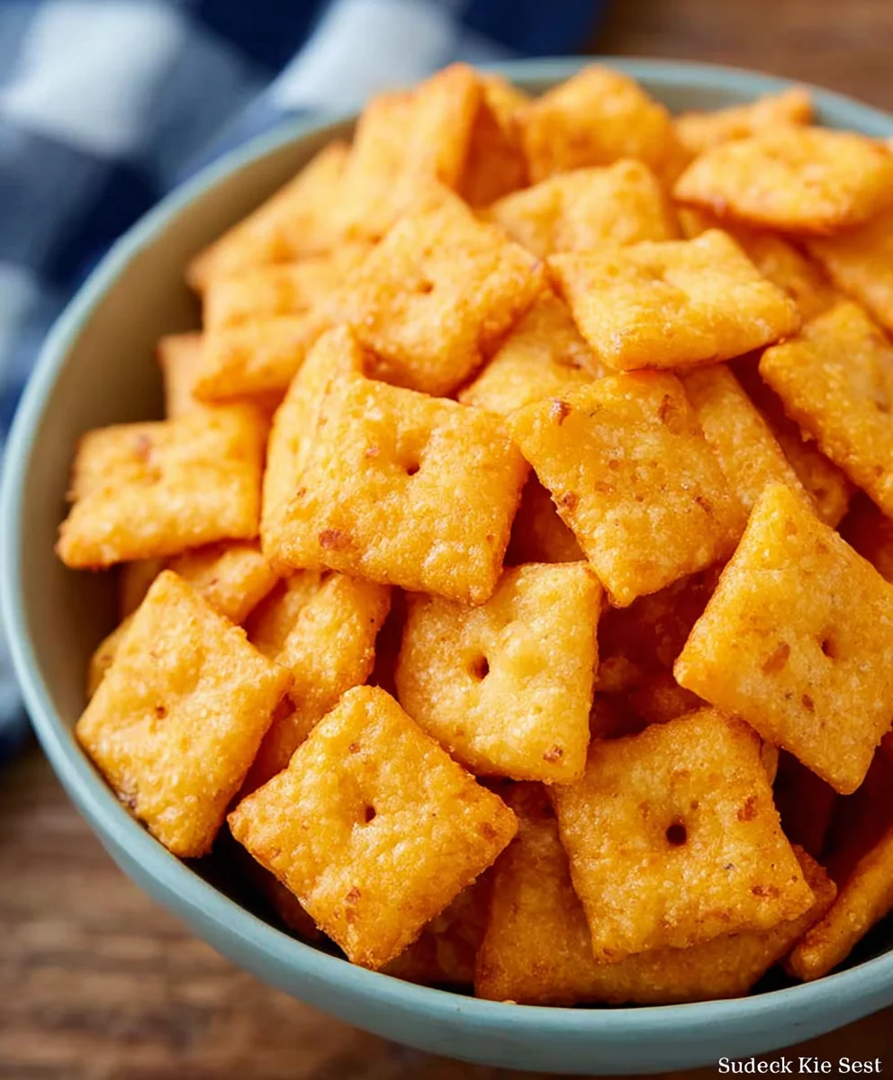 Homemade Cheez Its-Cheddar Cheese Crackers