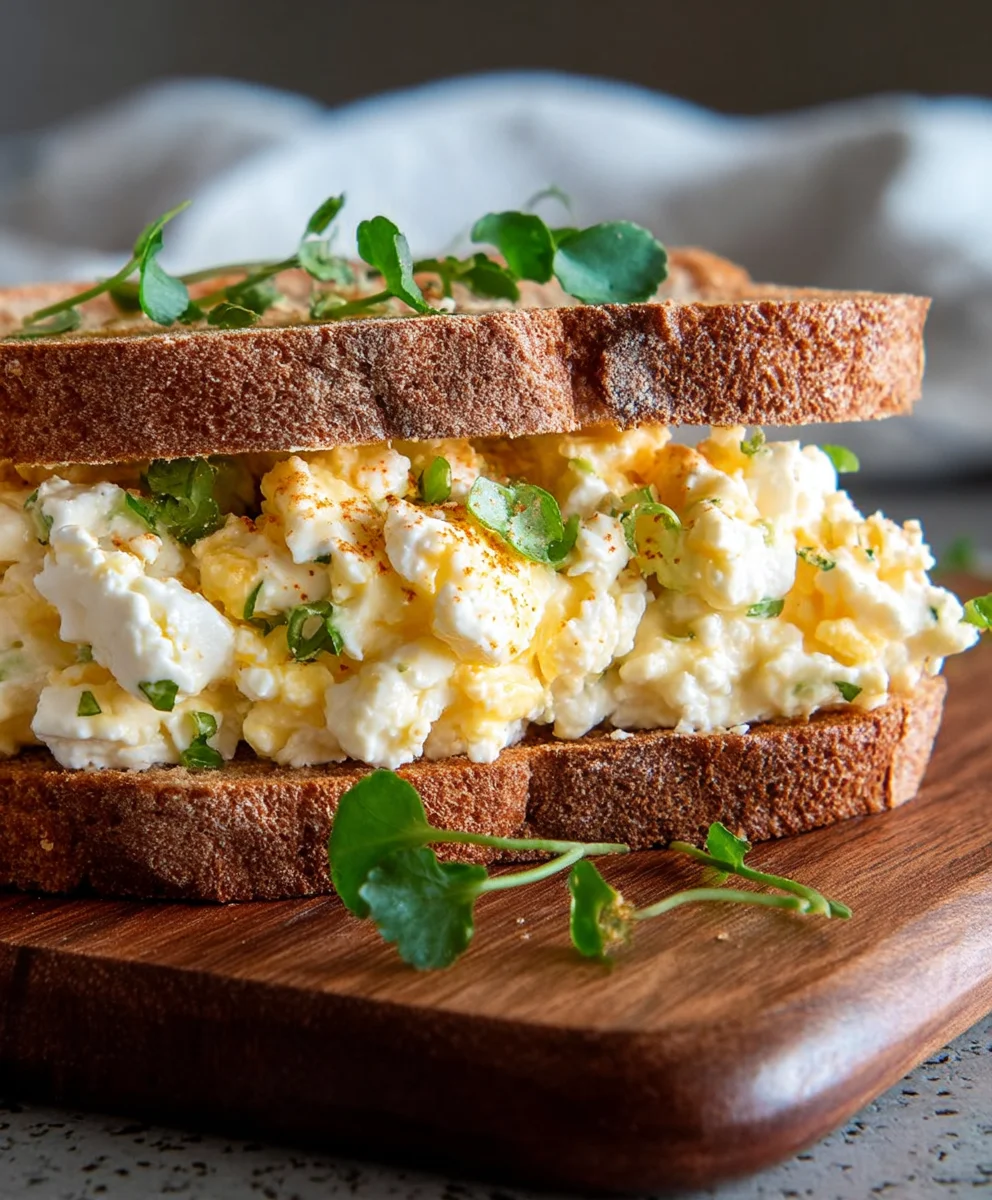 Healthy Egg Salad with Cottage Cheese No Mayo