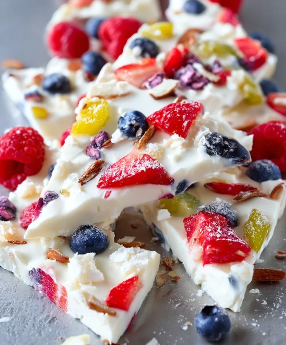 Easy Frozen Yogurt Bark Recipe-Healthy Treat