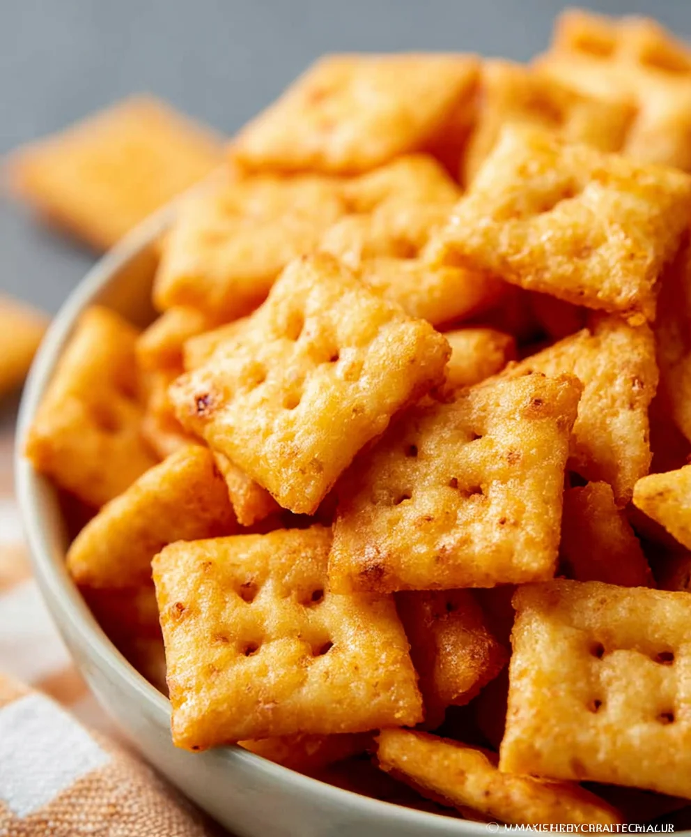 Homemade Cheez Its-Cheddar Cheese Crackers
