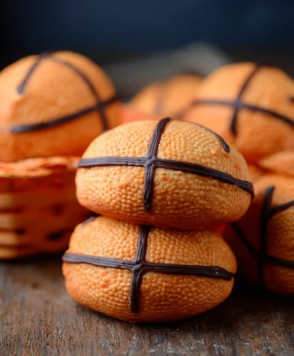 Easy Slam Dunk Basketball Cookies - March Madness Recipe