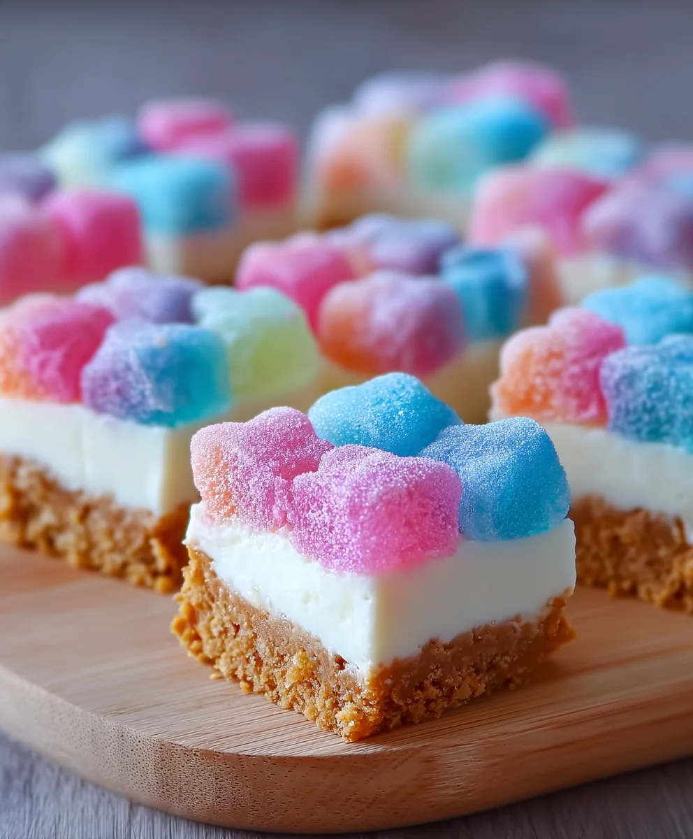 Gummy Cotton Candy Cheesecake Bites-Sweet Treats