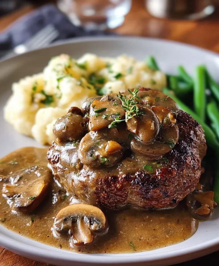 Bobby Flay Salisbury Steak-Mushroom Gravy