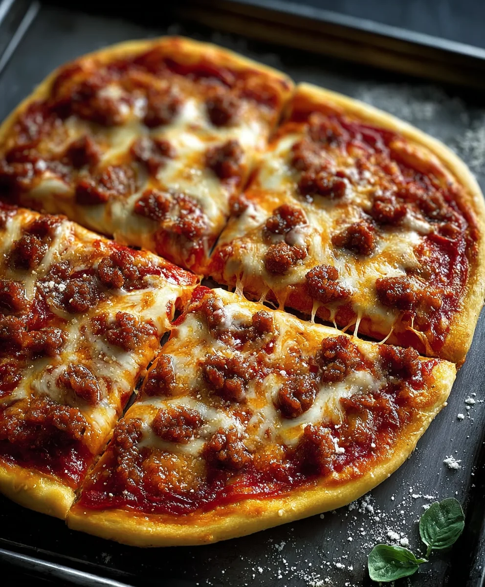 Ultimate School Pizza- Easy Beef & Cheese Recipe