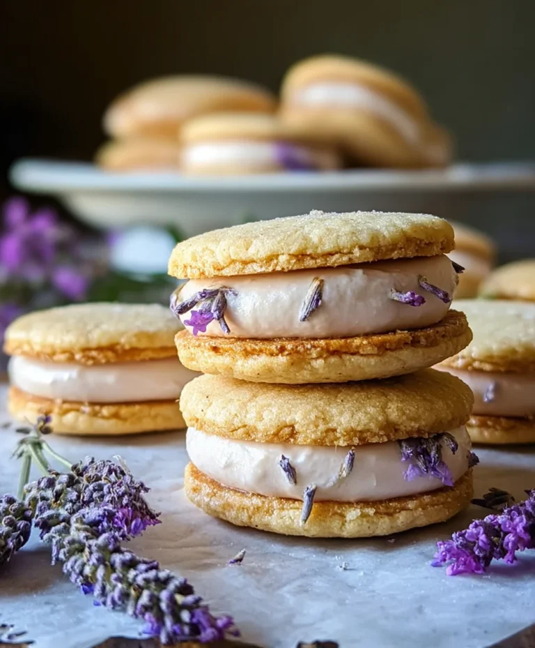 Lemon Lavender Sandwich Cookies-Sweet Floral Treat