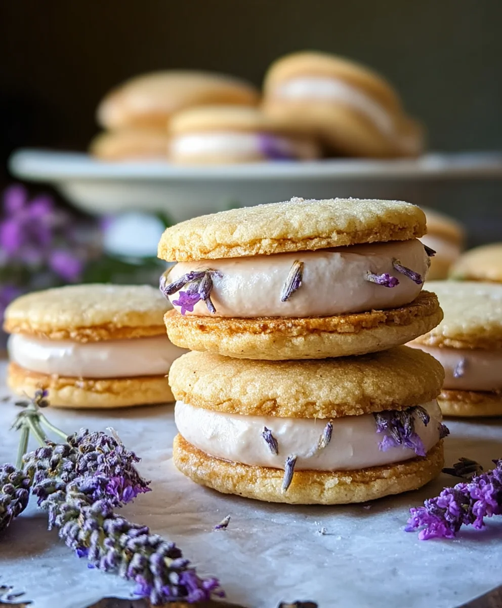 Lemon Lavender Sandwich Cookies-Sweet Floral Treat