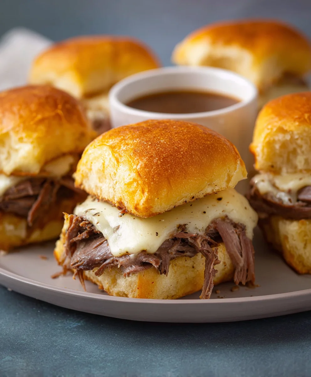 Easy French Dip Sliders - Best Beef Au Jus Recipe