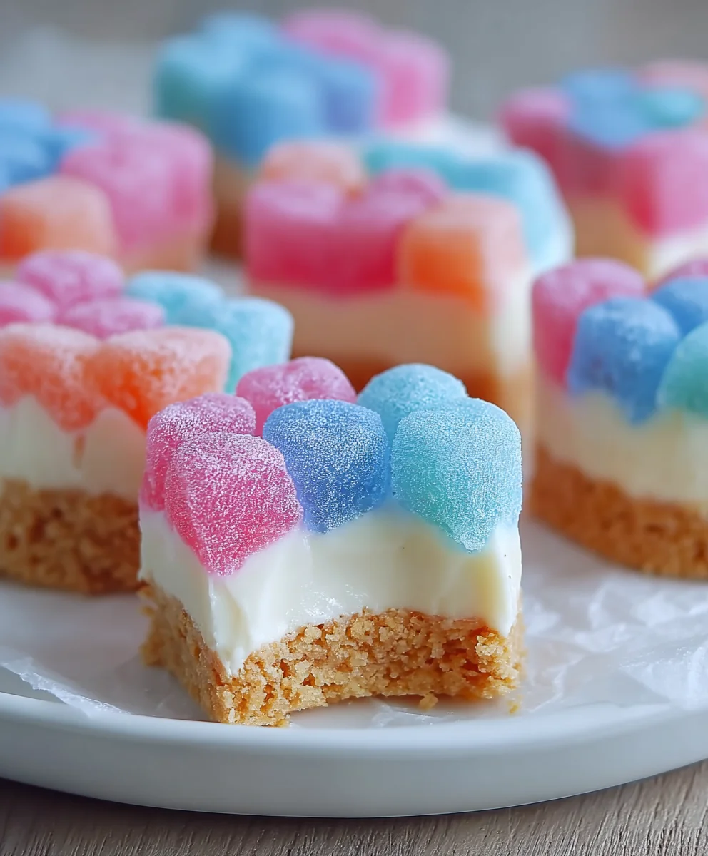 Gummy Cotton Candy Cheesecake Bites-Sweet Treats