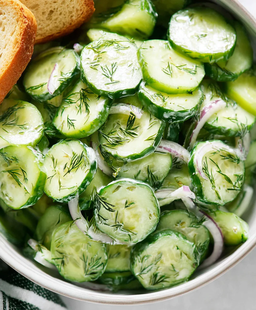 Cucumber Dill Salad - Refreshing & Easy Recipe