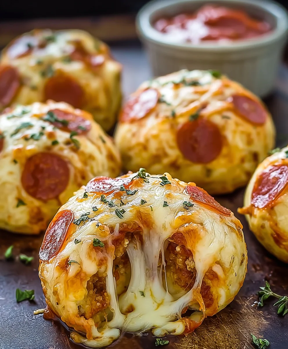 Cheesy Beef Beef Pepperoni Pizza Bombs-Easy Recipe