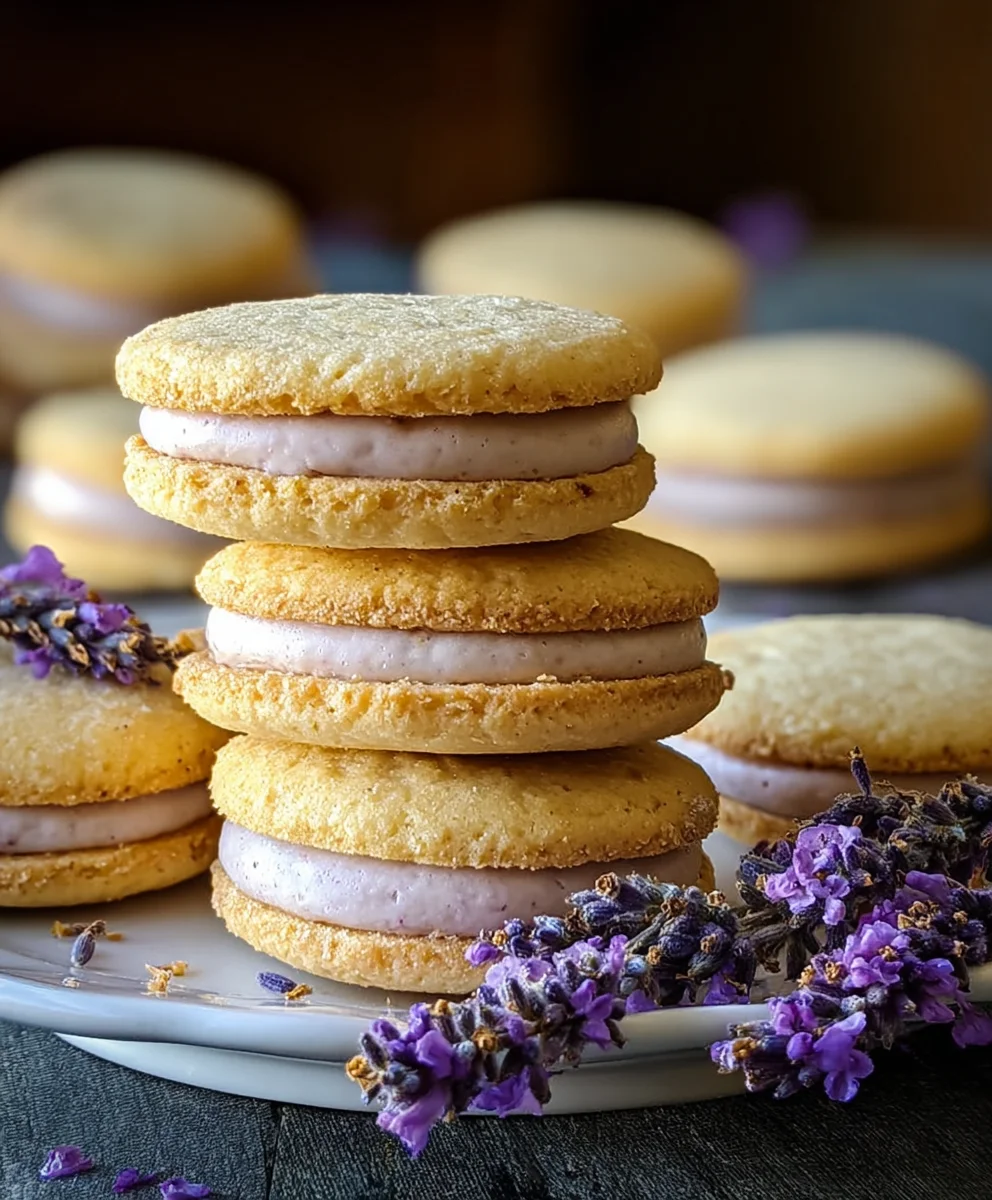 Lemon Lavender Sandwich Cookies-Sweet Floral Treat