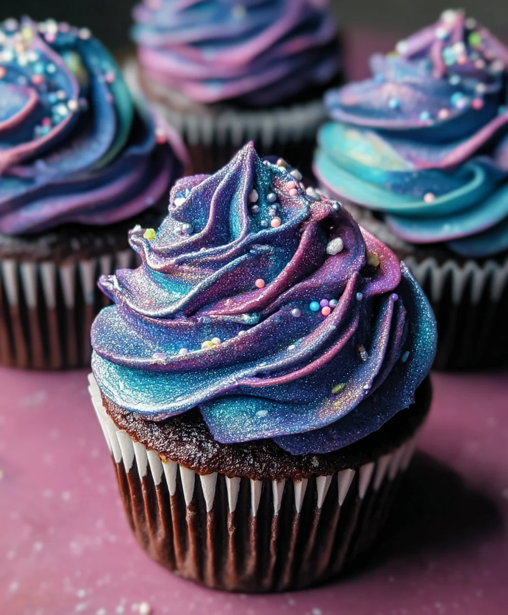 Galaxy Cupcakes - Easy Swirled Cosmic Treat Recipes