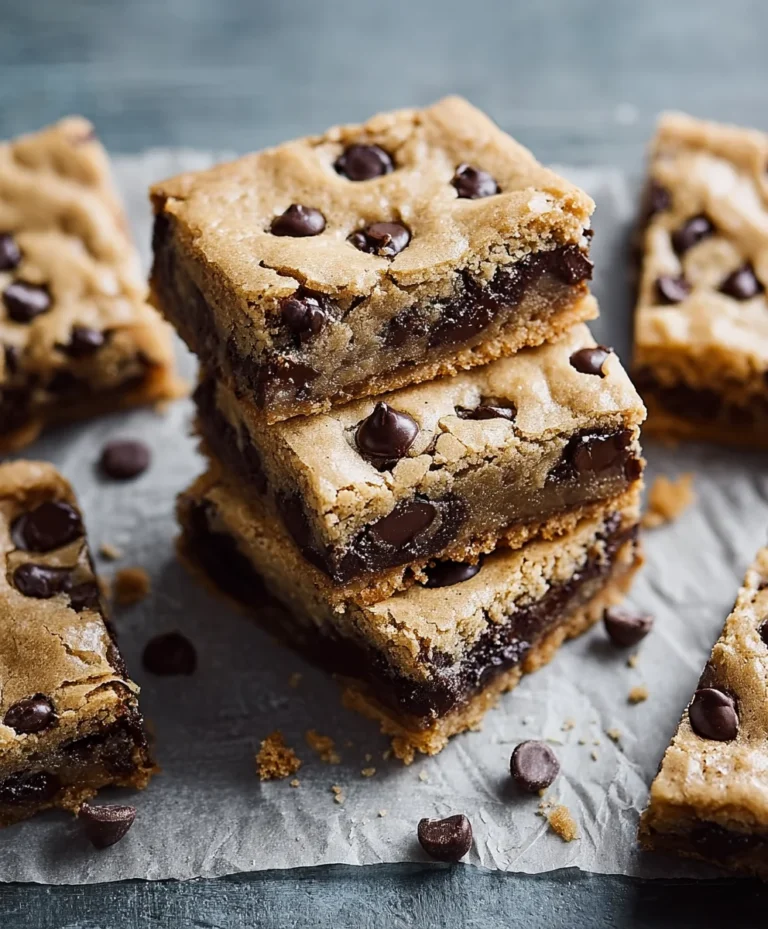 Easy Chocolate Chip Cookie Bars- Best Chewy Recipe