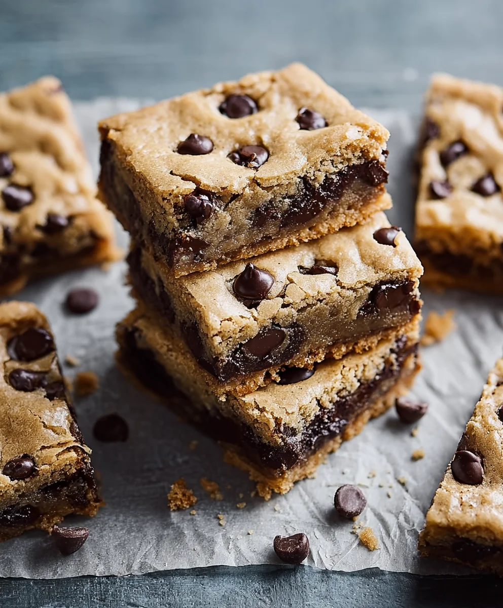 Easy Chocolate Chip Cookie Bars- Best Chewy Recipe