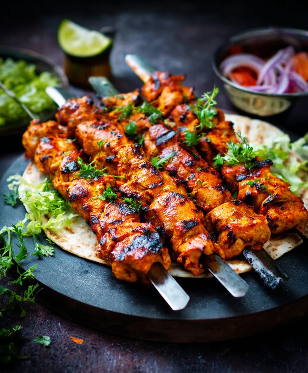 Easy Chicken Tikka Kebabs- Flavorful Grilling