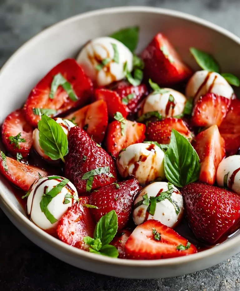 Balsamic Strawberry Caprese Salad Fresh Twist
