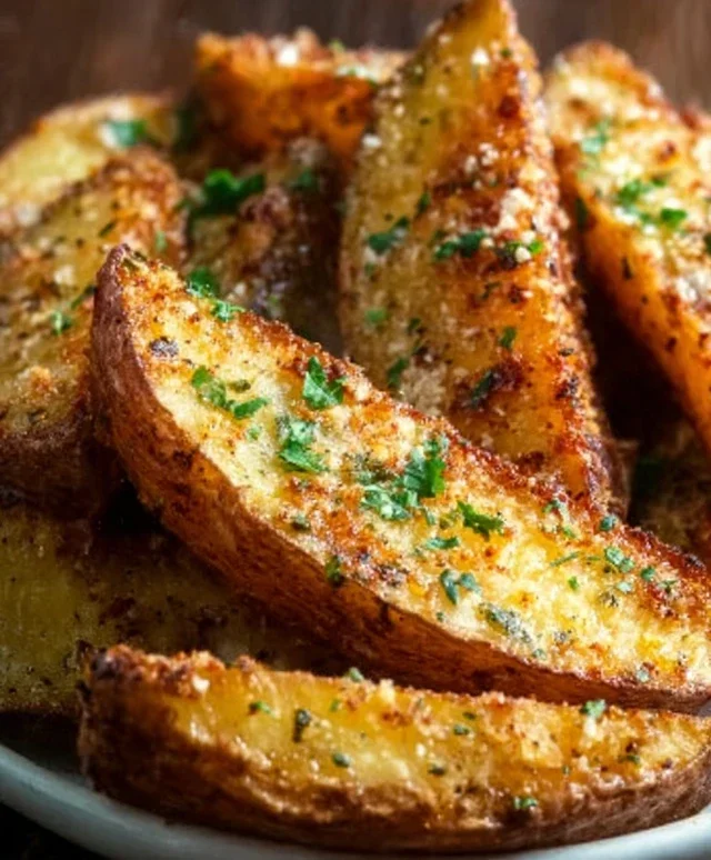 Baked Garlic Parmesan Potato Wedges