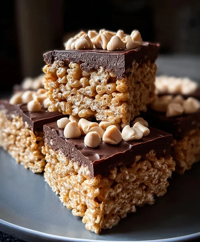 Chocolate Peanut Butter Rice Krispie Squares