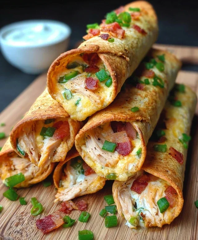 Jalapeno Popper Chicken Taquitos