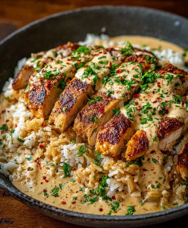 High Protein Creamy Cajun Chicken Rice