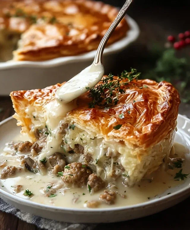 Sausage Gravy Puff Pie