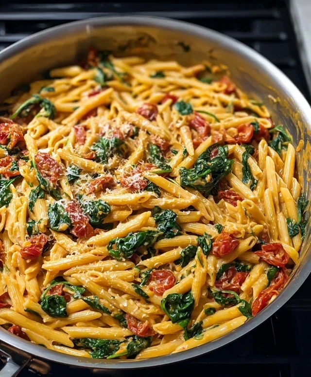 One-Pot Spinach Tomato Pasta