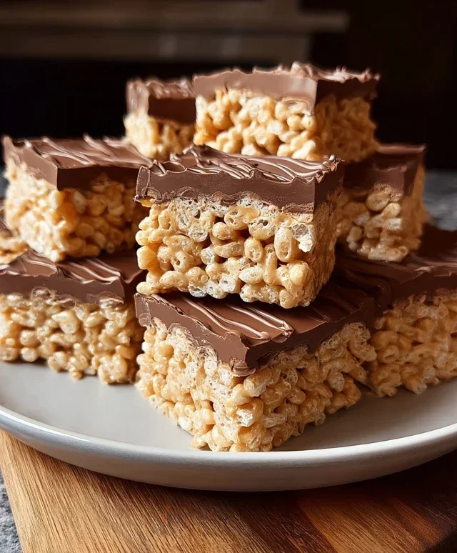 Chocolate Peanut Butter Rice Krispie Squares