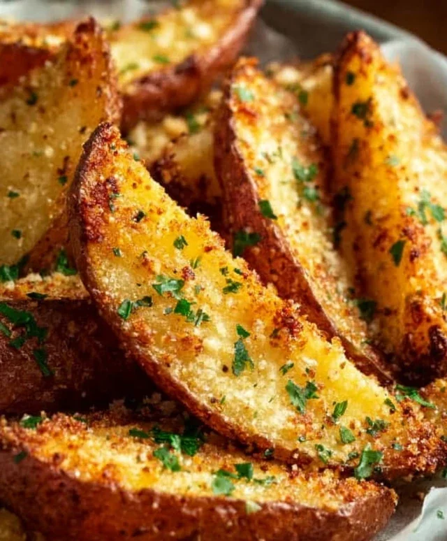 Baked Garlic Parmesan Potato Wedges