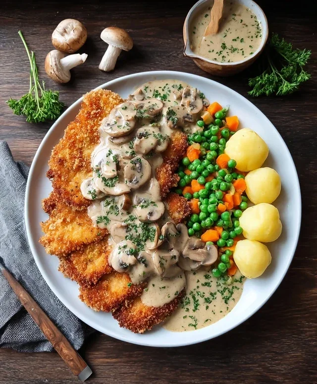 Rahmschnitzel Creamy Mushroom Schnitzel