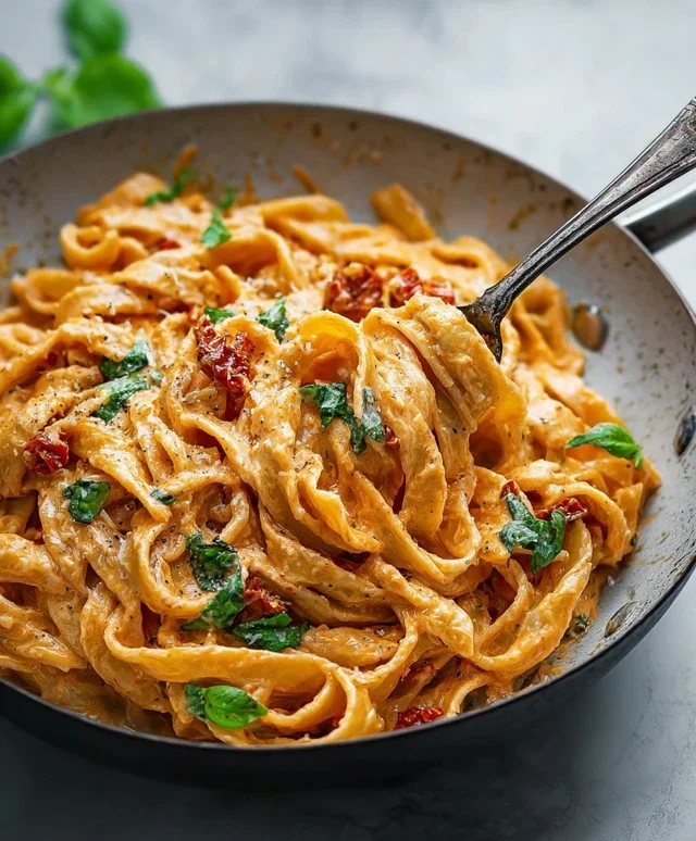 Vegan Creamy Sun Dried Tomato Pasta Recipe