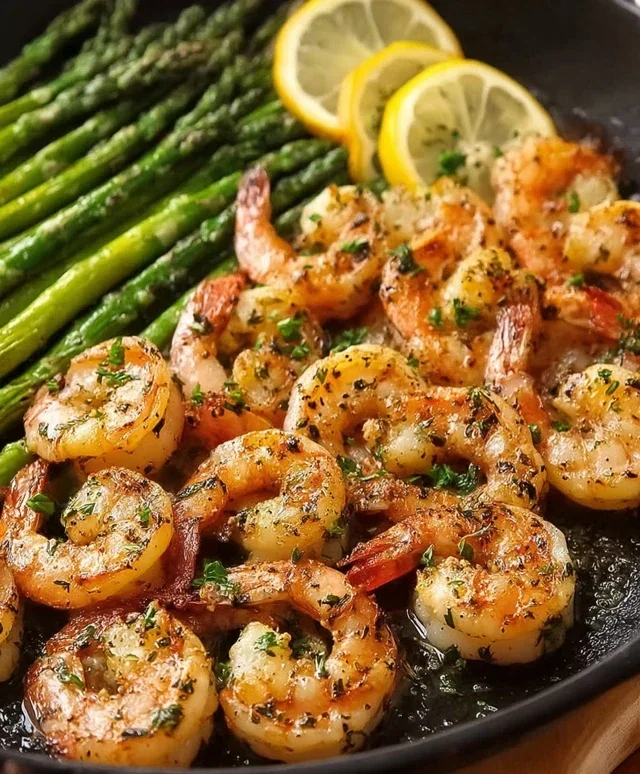 Lemon Garlic Shrimp and Asparagus (20-Minutes)