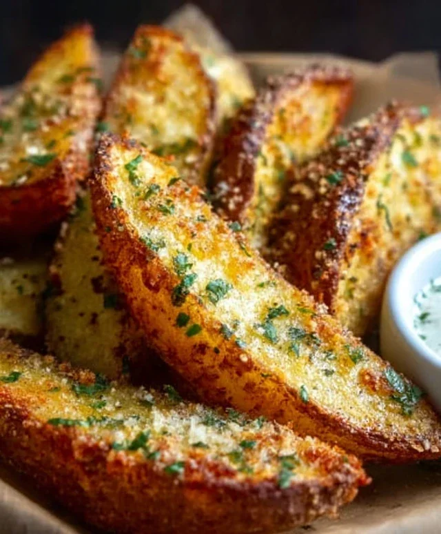 Baked Garlic Parmesan Potato Wedges