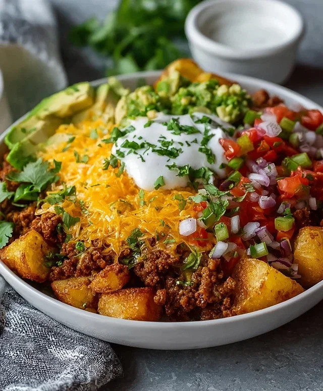 Loaded Potato Taco Bowl