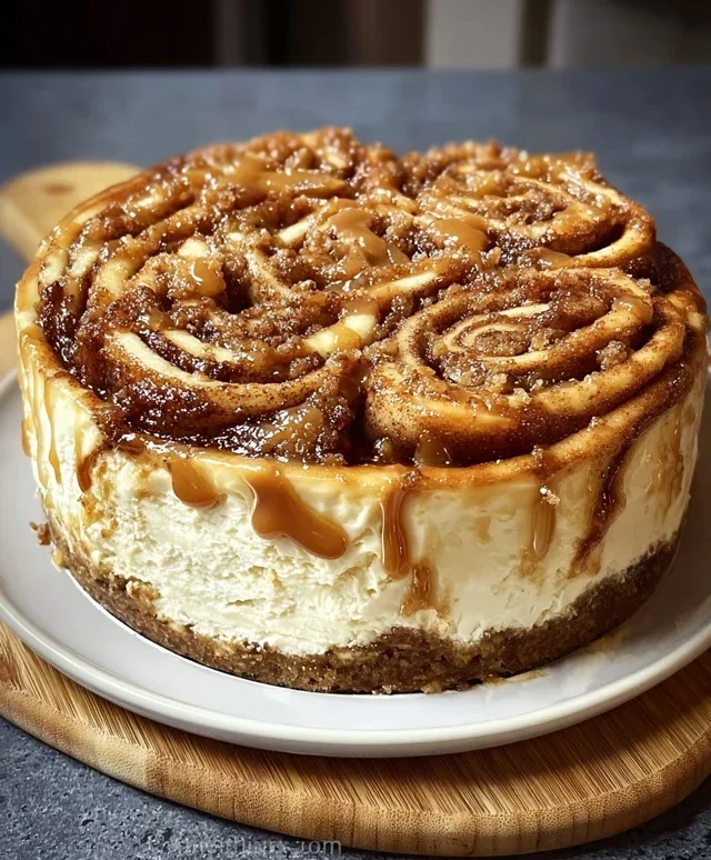 Cinnamon Roll Honeybun Cheesecake