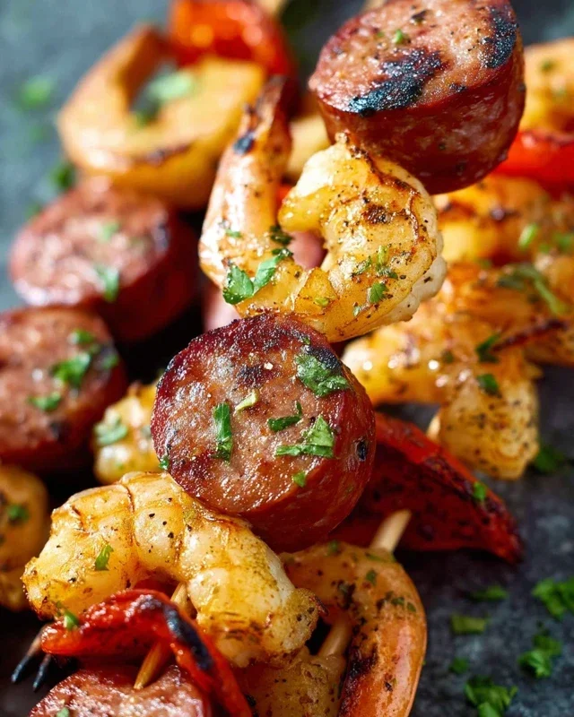 Sausage and Shrimp Kabobs