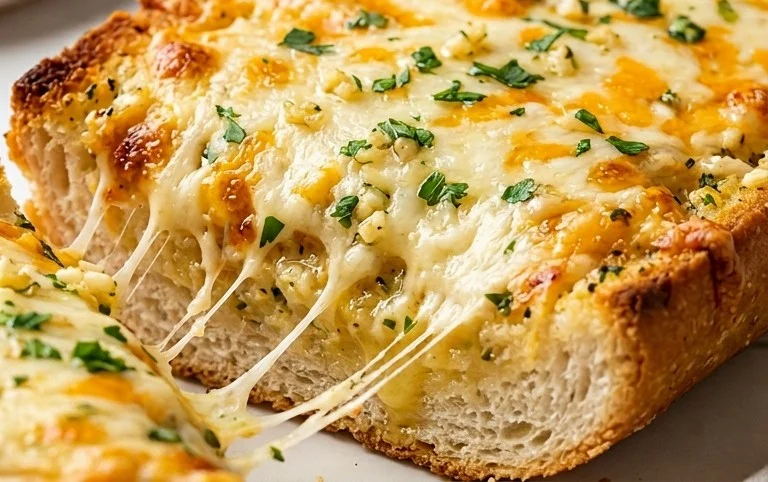 BEST CHEESY GARLIC BREAD RECIPE