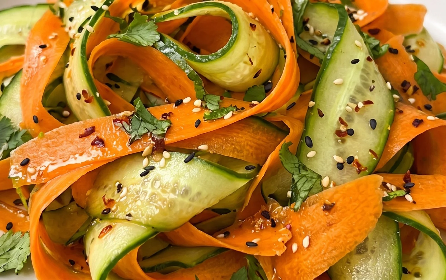Carrot and Cucumber Ribbon Salad