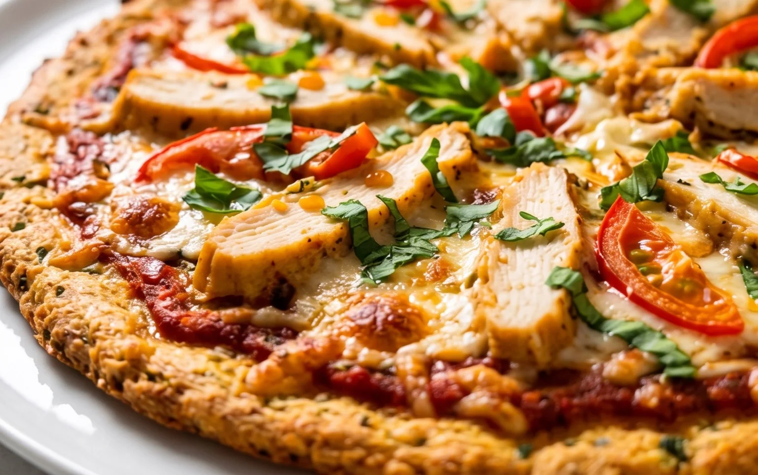 Chicken Crust Pizza (Low Carb + High Protein