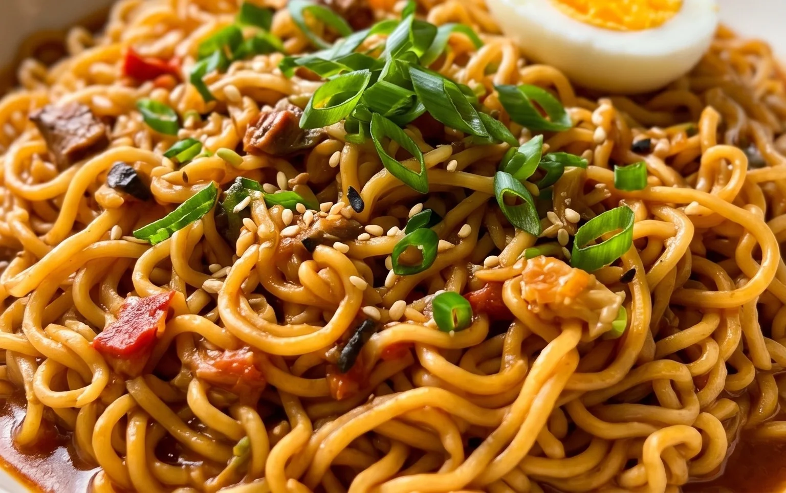 Easy Saucy Ramen Noodles