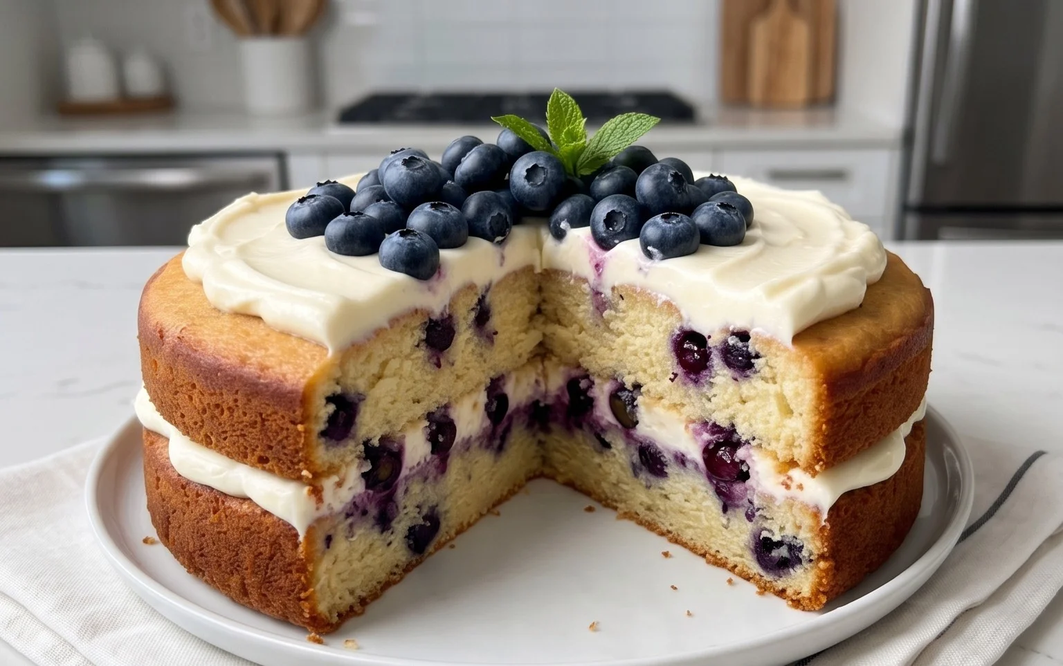 Nova Scotia Blueberry Cream Cake