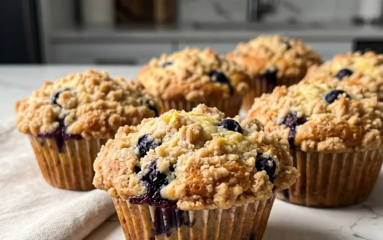 Lemon Blueberry Streusel Muffins