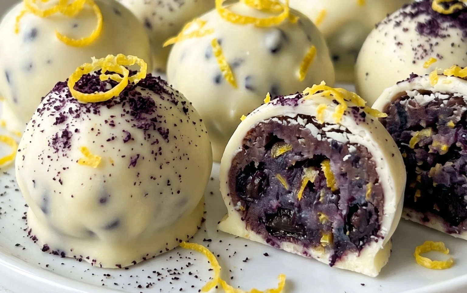 LEMON BLUEBERRY TRUFFLES