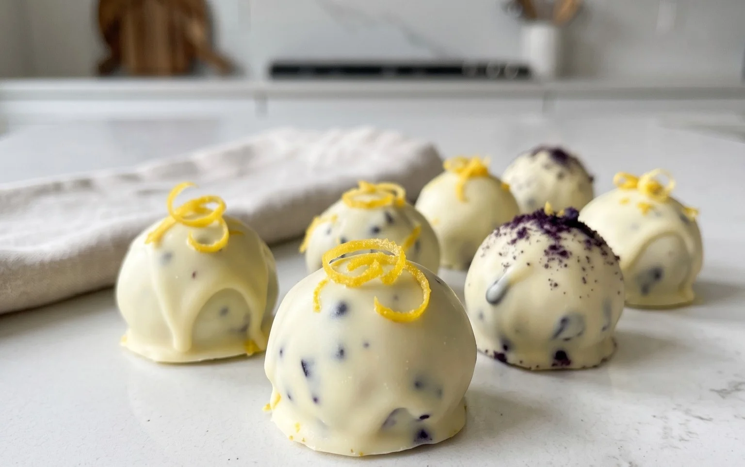 LEMON BLUEBERRY TRUFFLES