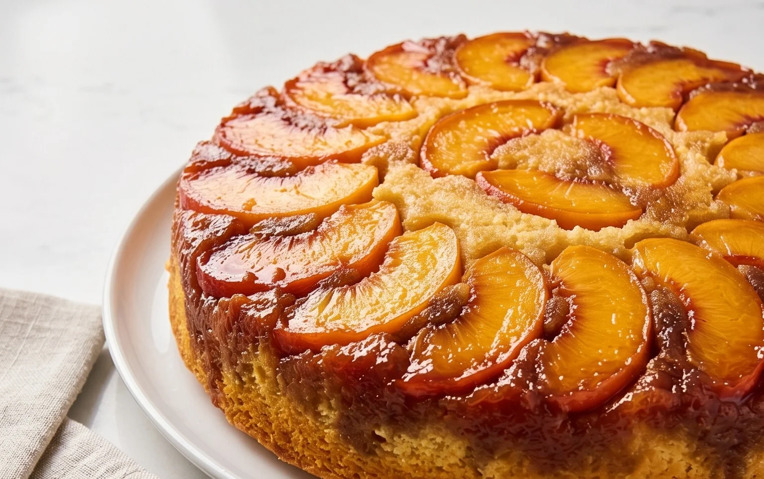 Peach Upside-Down Cake Recipe