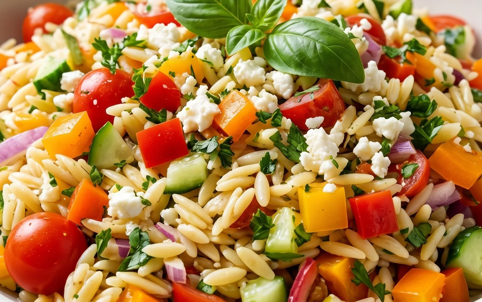 Rainbow Orzo Salad
