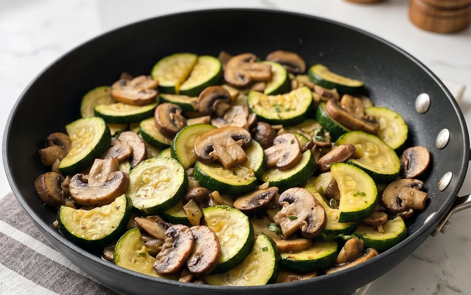 Skillet Zucchini and Mushrooms