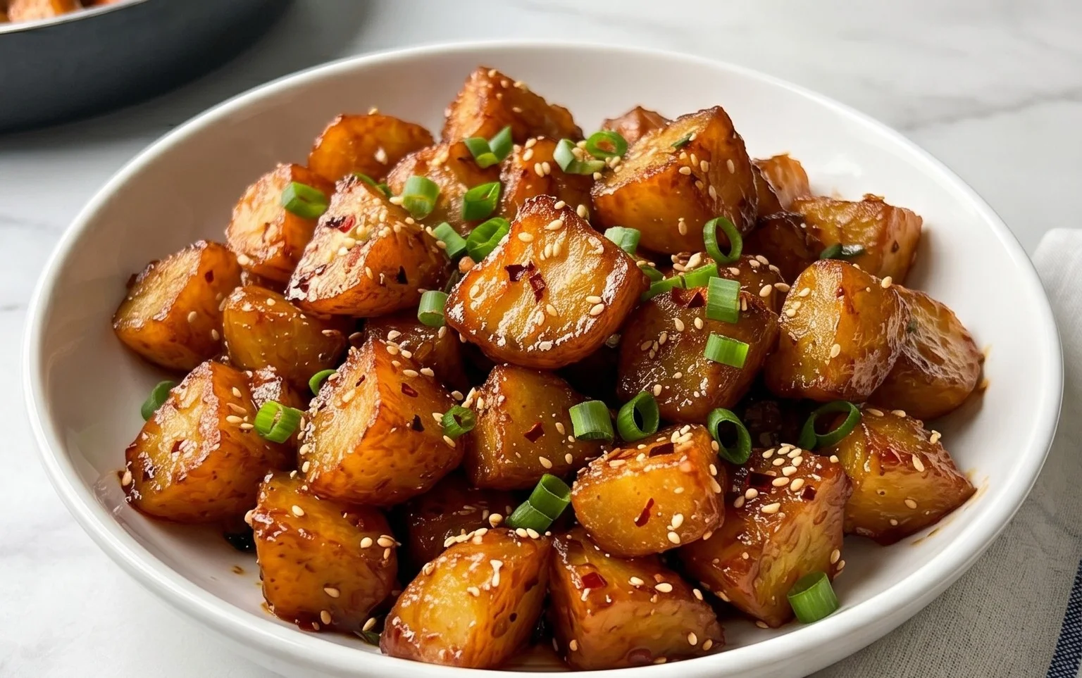 Crispy Honey Chilli Potatoes