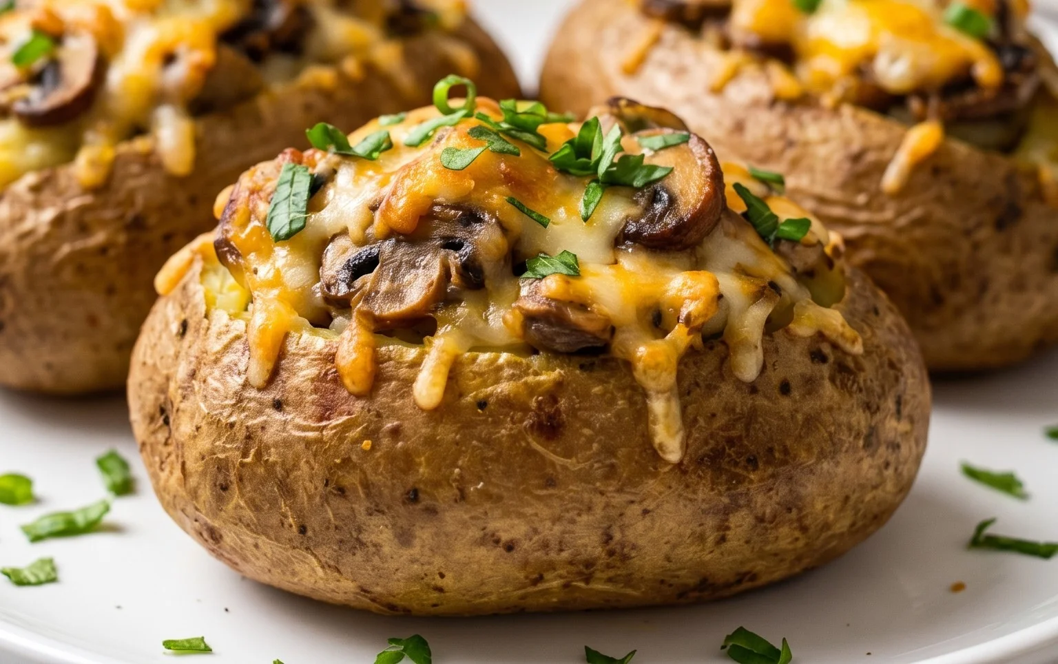 The Ultimate Stuffed Baked Potatoes with Mushrooms