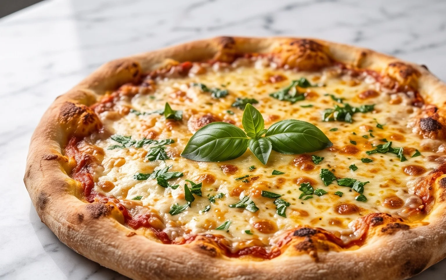 buttery garlic pizza