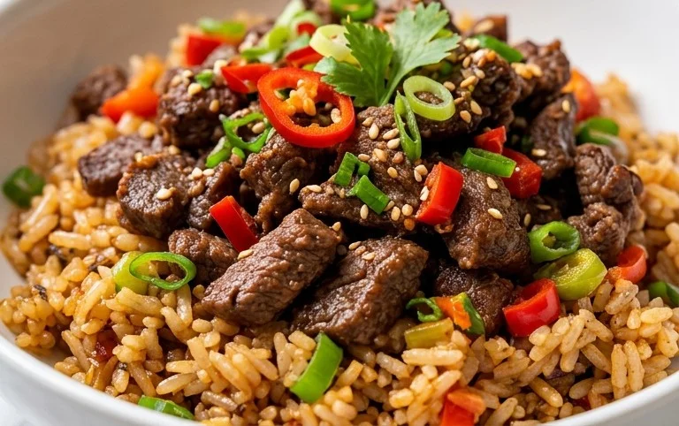 Beef Pepper Rice Bowl is a delicious meal option.